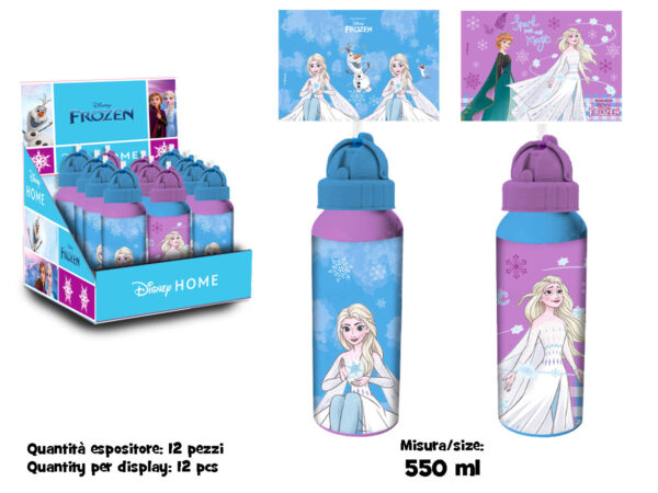 BORRACCIA ALLUMINIO CON CANNUCCIA 550 ML FROZEN